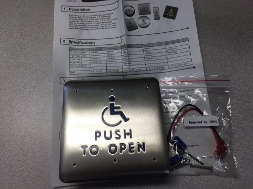 Bea push plate 10pbs1 stainless steel 4.75&#034; square with logo &amp; text for sale