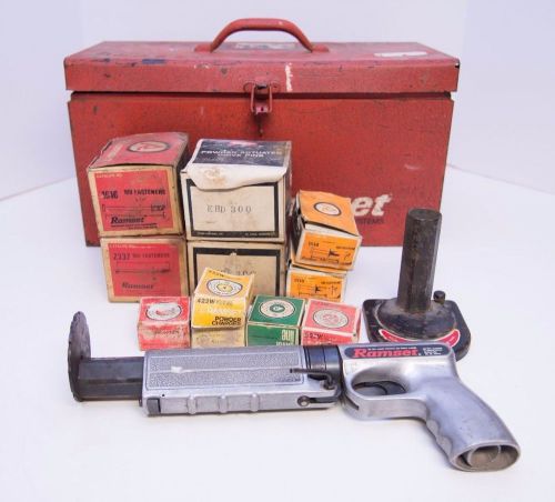 Vintage RAMSET JOBMASTER FASTENING SYSTEM Powder Actuated Gun Hammer Nail Tool.