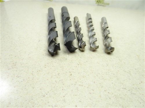Lot of 5 hss straight shank drills 33/64&#034; to 7/8&#034; ace ptd greenfield for sale