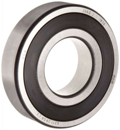 Fag 6309-2rsr-c3 deep groove ball bearing, single row, double sealed, steel cage for sale