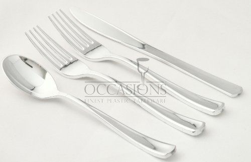 Occasions finest plastic tableware 3204-occasions disposable plastic silverware for sale