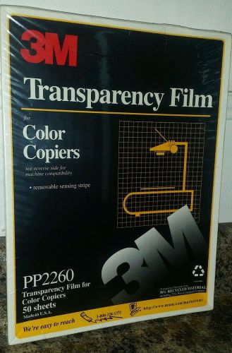 NEW 3M PP2260 TRANSPARENCY FILM FOR COLOR COPIERS 50 COUNT