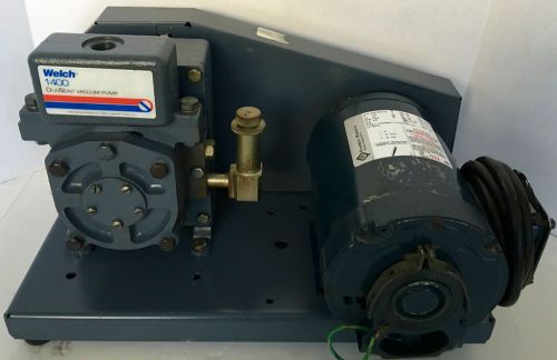 Welch 1400 duoseal belt driven dual stage rotary vane vacuum pump tested .9 cfm for sale