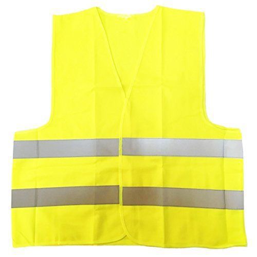 Cojoy 360 degrees high visibility neon safety vest for harness running cycling for sale