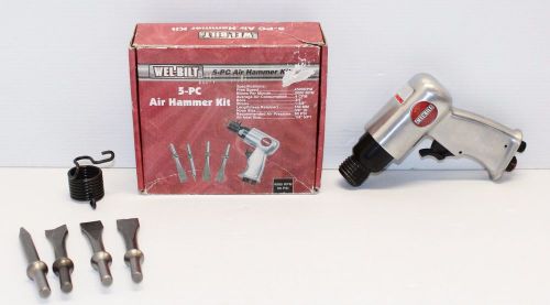Wel-Bilt 5 Piece Pc. Pneumatic Air Hammer Kit 4500 RPM 3/4&#034; Bore Mint Condition!