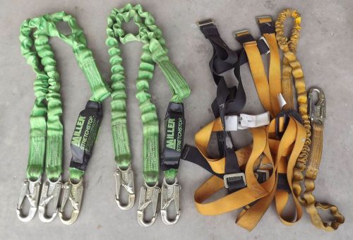 2 miller stretchstop double lanyard lanyards and safety harness for sale