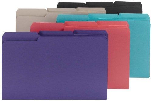 Smead Interior File Folder, 1/3-Cut Tab, Legal Size, Assorted Colors, 100 per