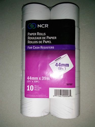 10 Rolls of NCR Thermal Cash Register Printer Paper 1-3/4&#034; x 230&#039; (44mm x 70m)