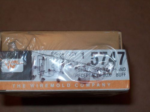 NEW  WIREMOLD BUFF 5747 SHALLOW SWITCH / RECEPTACLE SURFACE MOUNT RACEWAY P199