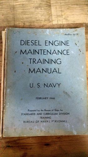 U.S. NAVY DIESEL ENGINE MAINTENANCE TRAINING MANUAL 1946