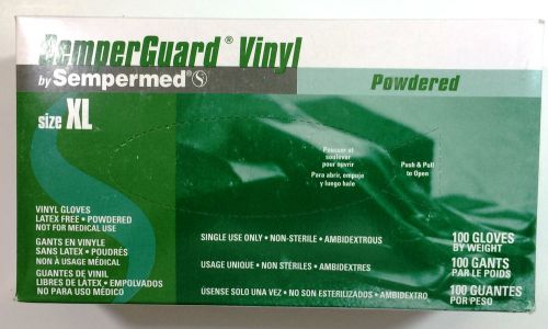 SemperGuard Vinyl Powdered Examination Gloves VP105 X-Large  3 Boxes of 100