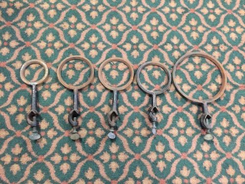 5 VINTAGE CAST IRON LAB LABRATORY FLASK RING HOLDERS CLAMPS. USA