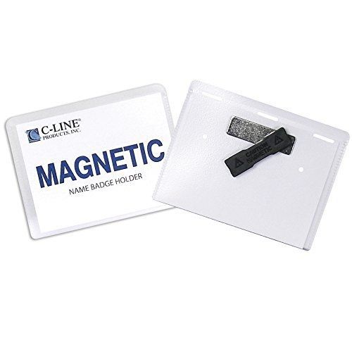 C-line magnetic style name badge kit, 4 x 3 inches, box of 20 (92943) for sale