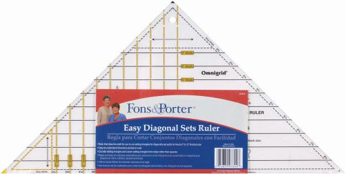 &#034;Fons &amp; Porter Easy Diagonal Sets Ruler-3&#034;&#034; To 12&#034;&#034;&#034;