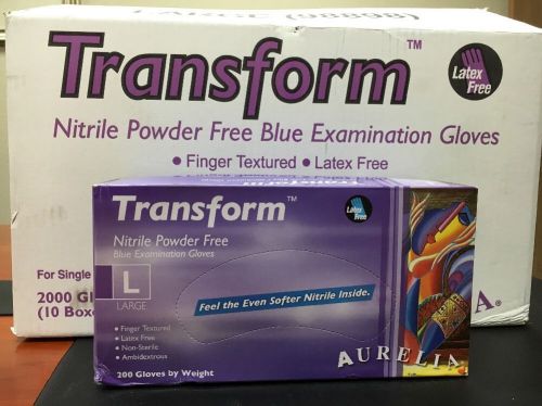Aurelia® Transform™ PF Nitrile Examination Gloves, Large, Case of 2000 (98898)