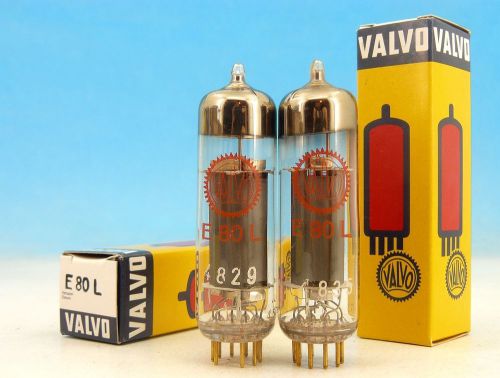 E80L LOT OF 2 MATCHED PAIR VALVO PHILIPS Heerlen Pentode Power Output Tubes 6227