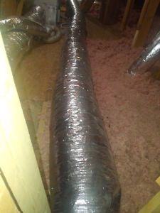 14&#034;x 25&#039; Class 1 Insulated Flexible Duct with Silver Jacket