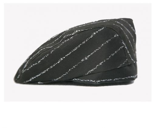 The New  Cafe Attendant Hat Men&#039;s and Women&#039;s Black and White  Stripe  Beret Hat