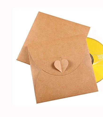 Ocharzy 10 pack retro love cd dvd kraft paper sleeves envelope from ocharzy for sale