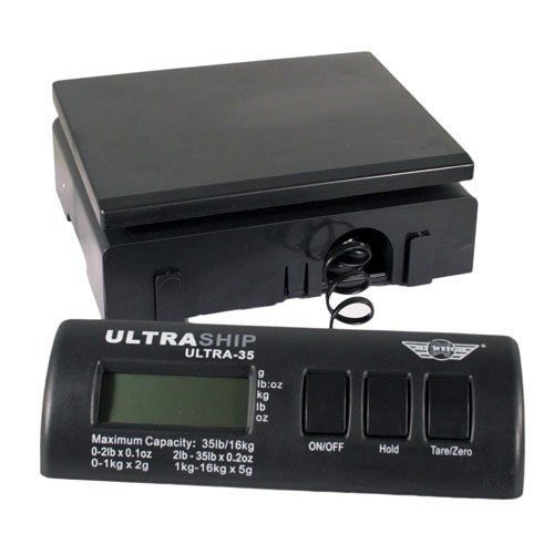 My weigh ultraship 35 lb electronic digital shipping scale black with ultraship for sale