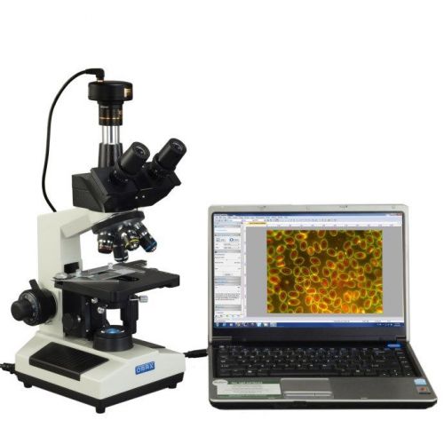 Omax darkfield trinocular compound led microscope 40x-2500x+5mp digital camera for sale