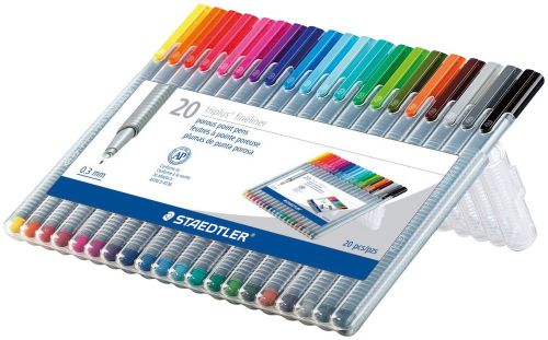 Staedtler 334 SB20A603 Triplus Fineliner Pens (20 Pack) Multicolor 1 PACK