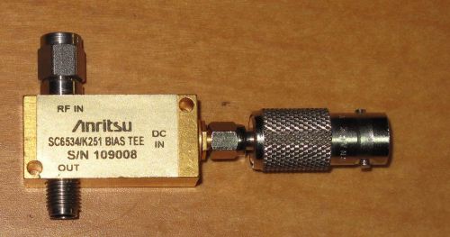 Anritsu Model K251 Ultra-Wideband Bias Tee 50 KHz to 40 GHz with SMC Adapter