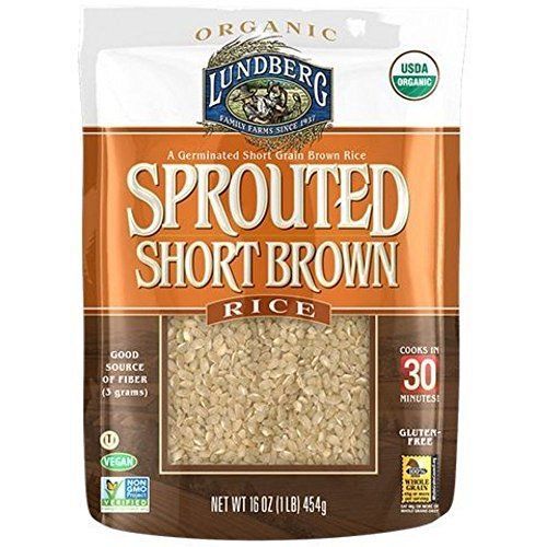 Lundberg Organic Sprouted Short Grain Brown Rice, 1 Pound -- 6 per case.