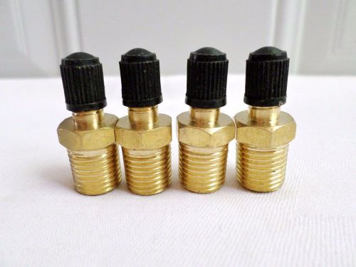 Lot of 4 brass air tank filler valves 1/4 mpt pump compressor parts new! for sale