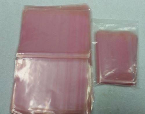 Case of 500 10 x 16 premium flat pink anti static poly bags 2mil electronics for sale