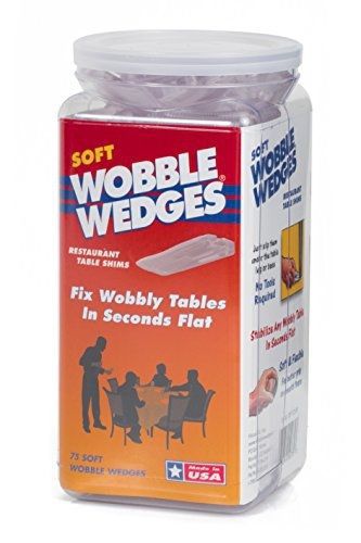 Wobble wedges wobble wedge - soft clear - restaurant table shims - 75 pc for sale
