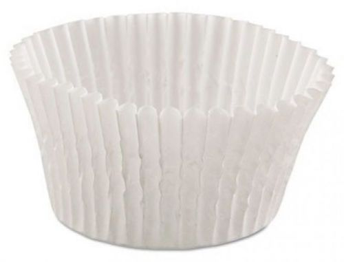 Hfm 610032 fluted bake cups, 4 1/2quot; dia x 1 1/4h, white, 10000/carton for sale