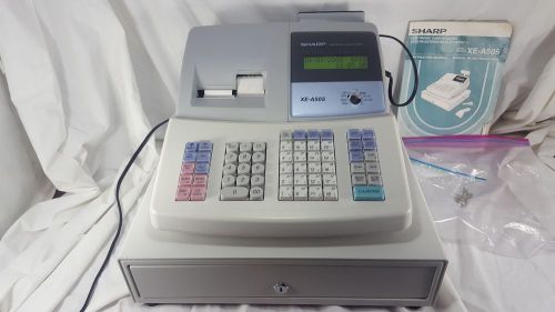 SHARP Electronic Cash Register XE-A505 Drawer &amp; Keys &#034;Very Good Condition&#034;