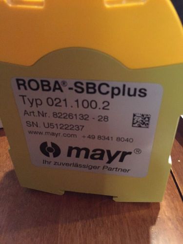 Mayr Safety Monitor Relay; German; ROBA-SBCplus; SN U615103; Art 822632-28; 24v