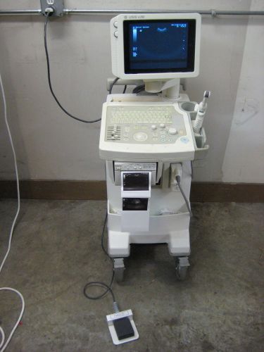 GE Logiq 200 ultrasound w/ transvaginal probe, printer, foot switch, guarantee