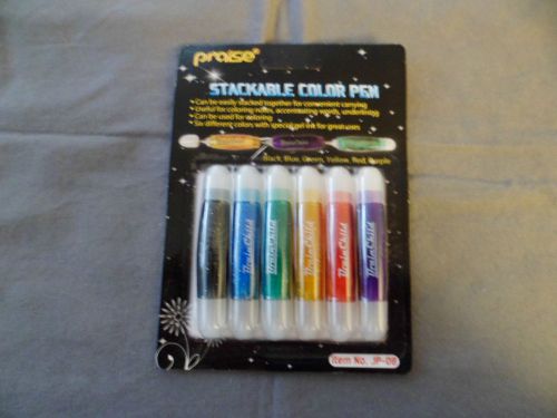 Brain Child Stackable Color Pen Black-Blue-Green-Yellow-Red-GreenGreat Gift Idea