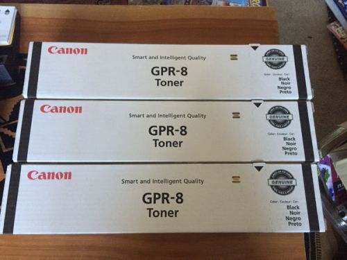 Genuine Canon GPR-8 GPR8 6836A003AA Toner Black 1600 2000 2010F 3250 (3 PACK)