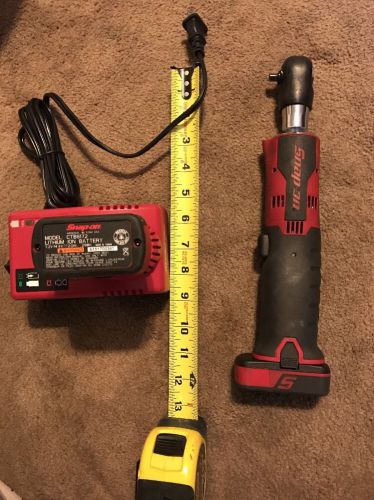 SNAP ON CTR725A 1/4&#034; 14.4V CORDLESS RATCHET TOOL W/ 2 BATTERIES  INSURED FEDEX