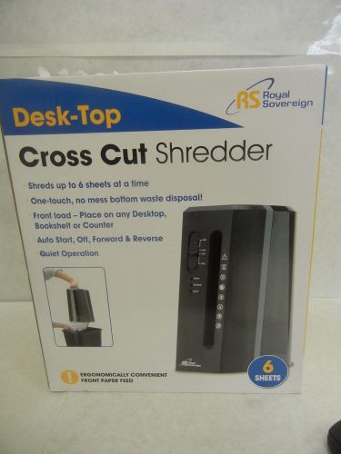 Royal Sovereign CS-06D Desktop Cross Cut Shredder -Brand New in Box