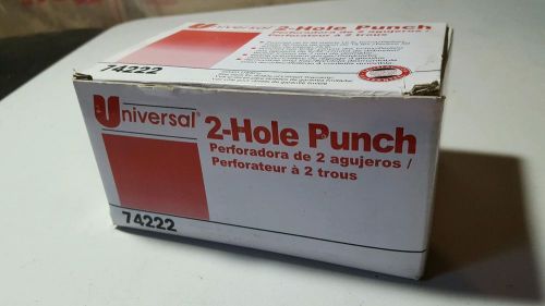 Universal 30-Sheet Two-Hole Punch 9/32&#034; Holes Black 74222