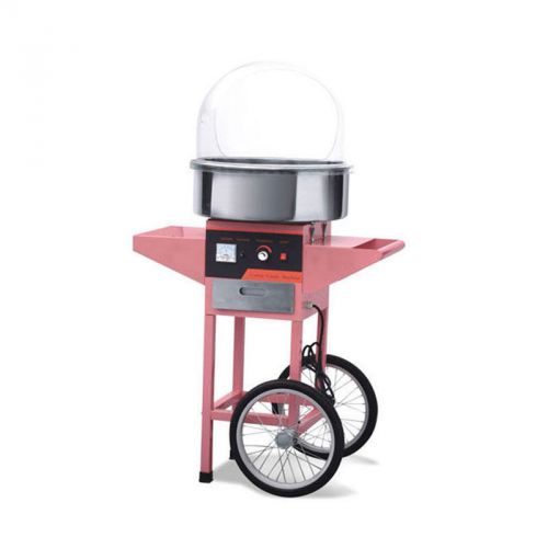 Cotton candy  (fairy floss) machine w/cart - free shipping - tubular - 230 volt for sale