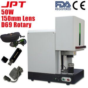 50W JPT Enclosed Fiber Laser Engraver Laser Marker Marking Machine Engraving