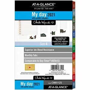 2021 Daily &amp; Monthly Planner Refill by AT-A-GLANCE 5-1/2&#034; x 8-1/2&#034; Size 4 Cha...