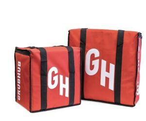 GrubHub Insulated Delivery Bag Set (2 Bags) - Pizza Postmates DoorDash Uber,