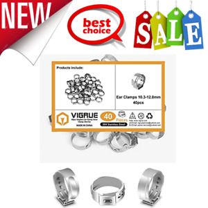 Stainless Steel Stepless Hose Clamps Clip Assortment Kit For Securing Pipe Hoses
