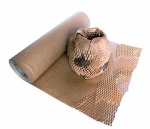 Honeycomb Packaging Paper Cushion Wrap - 13 3/4&#034; x164’ (50x5000cm) Roll, Eco