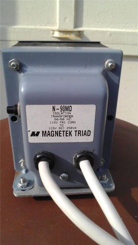 Magnetek triad isolation transformer n-90md medical for sale