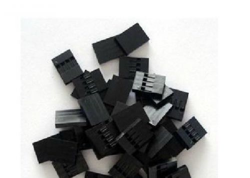 100pcs 4p dupont jumper wire cable housing female pin connector 2.54mm pitch for sale