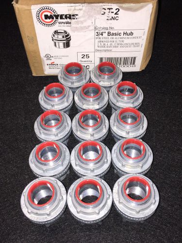 (qty. 14) myers st-2 scru-tite insulated conduit hub; 3/4&#034; crouse hinds for sale