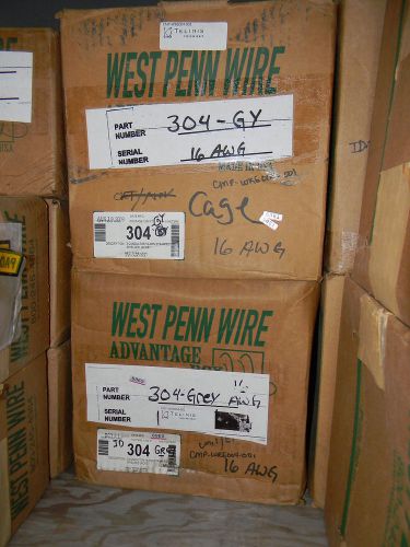 West penn wire 304-gy communication &amp; control cable, 3 conductor, 16 awg, 1000ft for sale